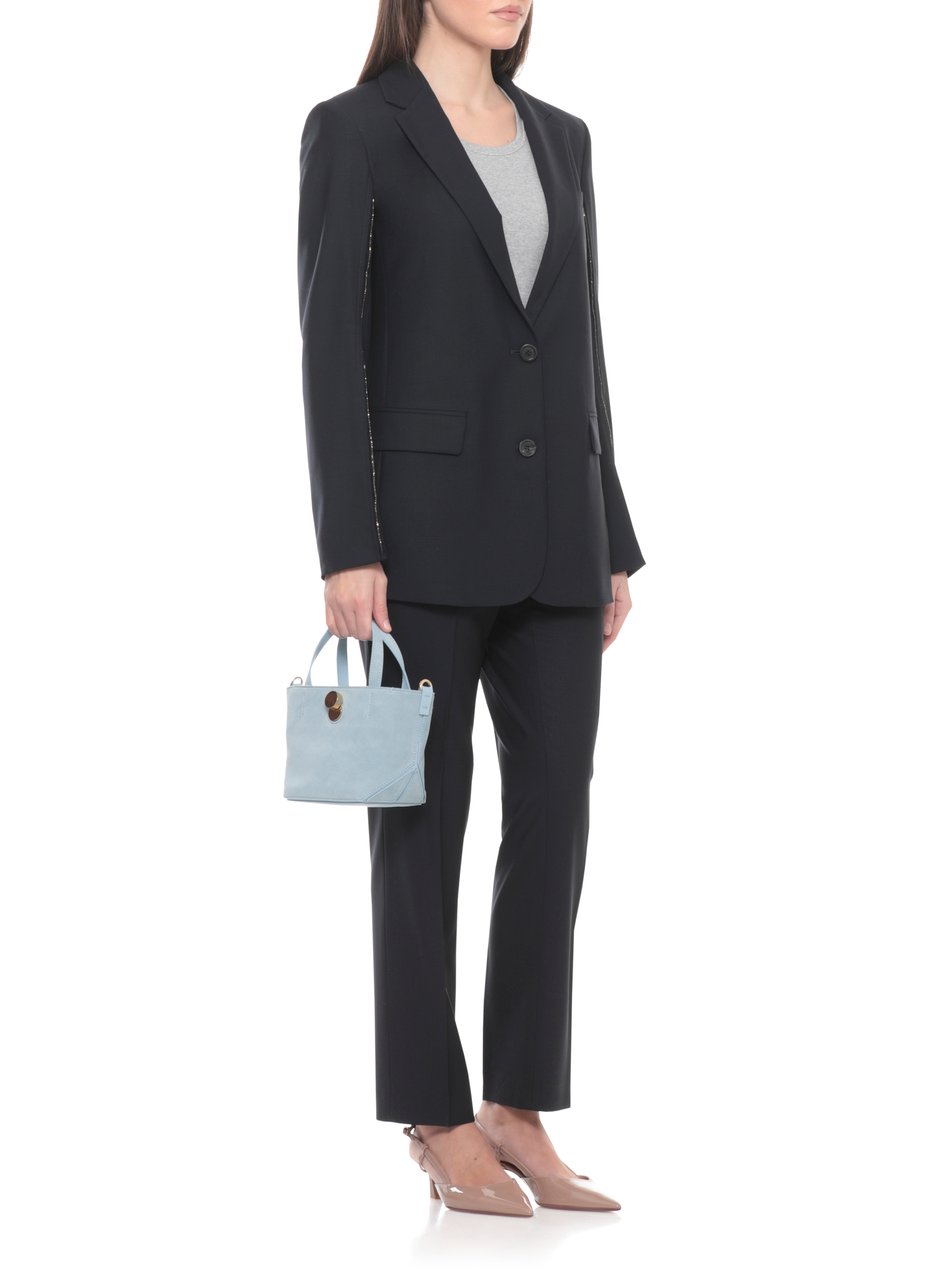 Fabiana Filippi Dark Blue Lightpoint Detail Blazer Zwart