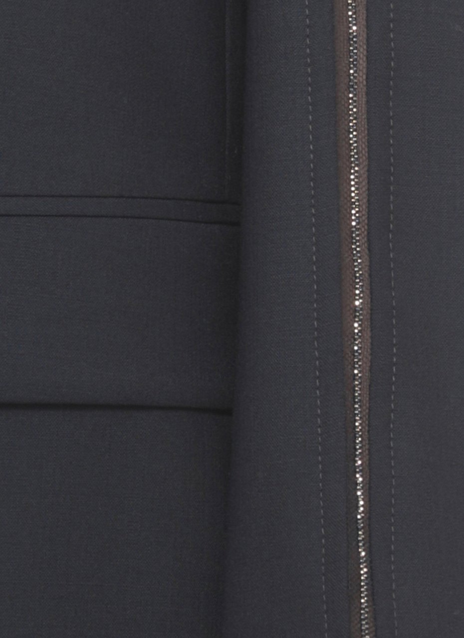 Fabiana Filippi Dark Blue Lightpoint Detail Blazer Zwart