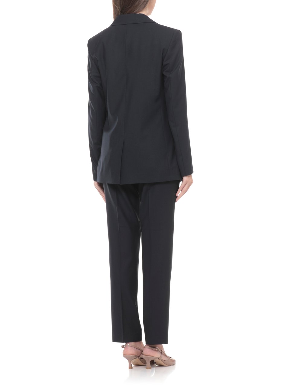 Fabiana Filippi Dark Blue Lightpoint Detail Blazer Zwart
