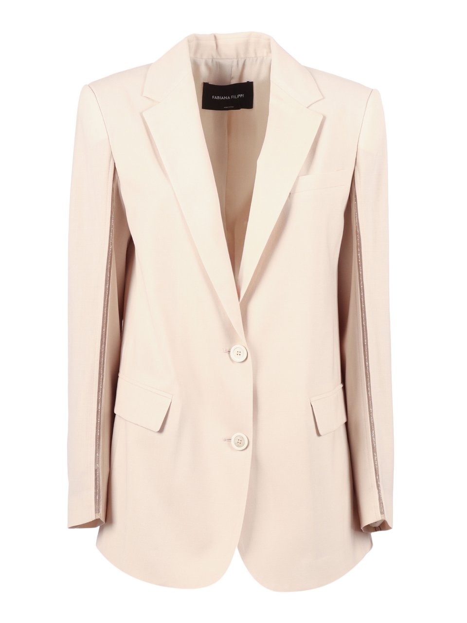 Fabiana Filippi Nude Oversized Drawstring Jacket Neutraal