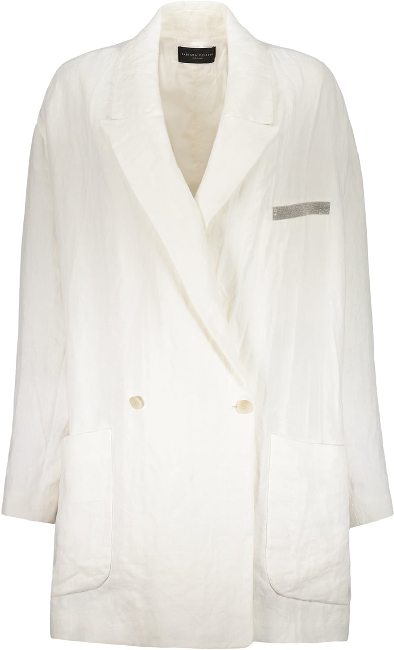 Fabiana Filippi Double breasted blazer Wit