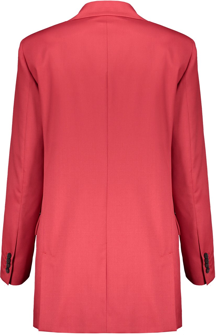 Fabiana Filippi Virgin wool single-breasted blazer Rood