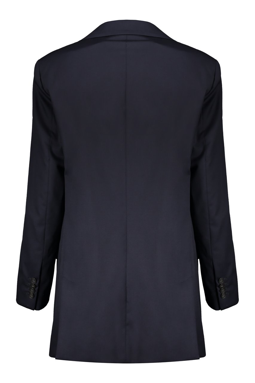 Fabiana Filippi Virgin wool single-breasted blazer Blauw