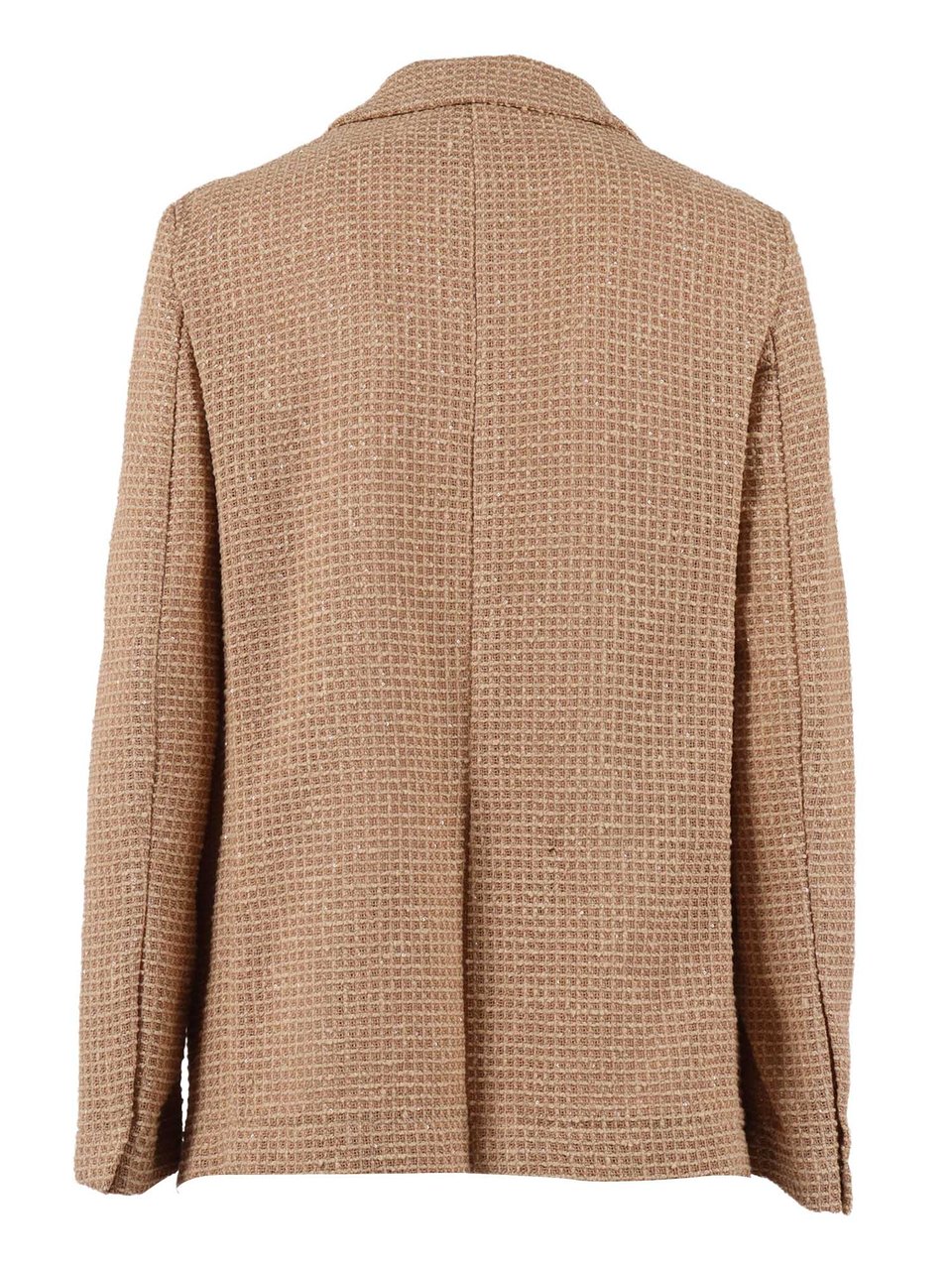 Fabiana Filippi Brown Oversized Sequined Mesh Jacket Neutraal