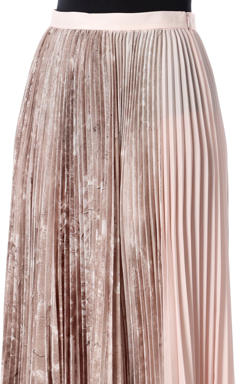 Fabiana Filippi Printed Satin Wide Long Skirt Marrone Bruin