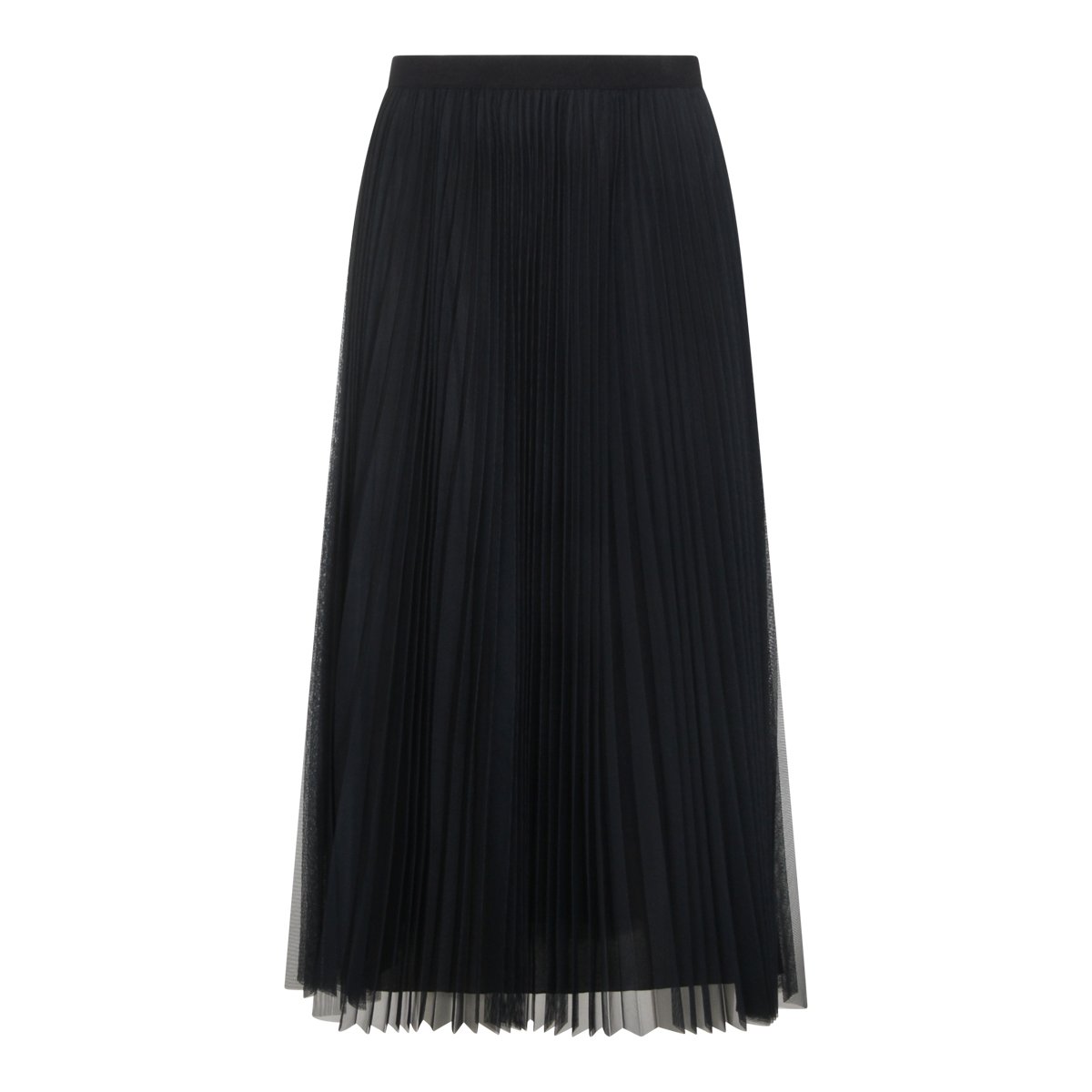 Fabiana Filippi Navy High-Waisted Maxi Skirt Zwart