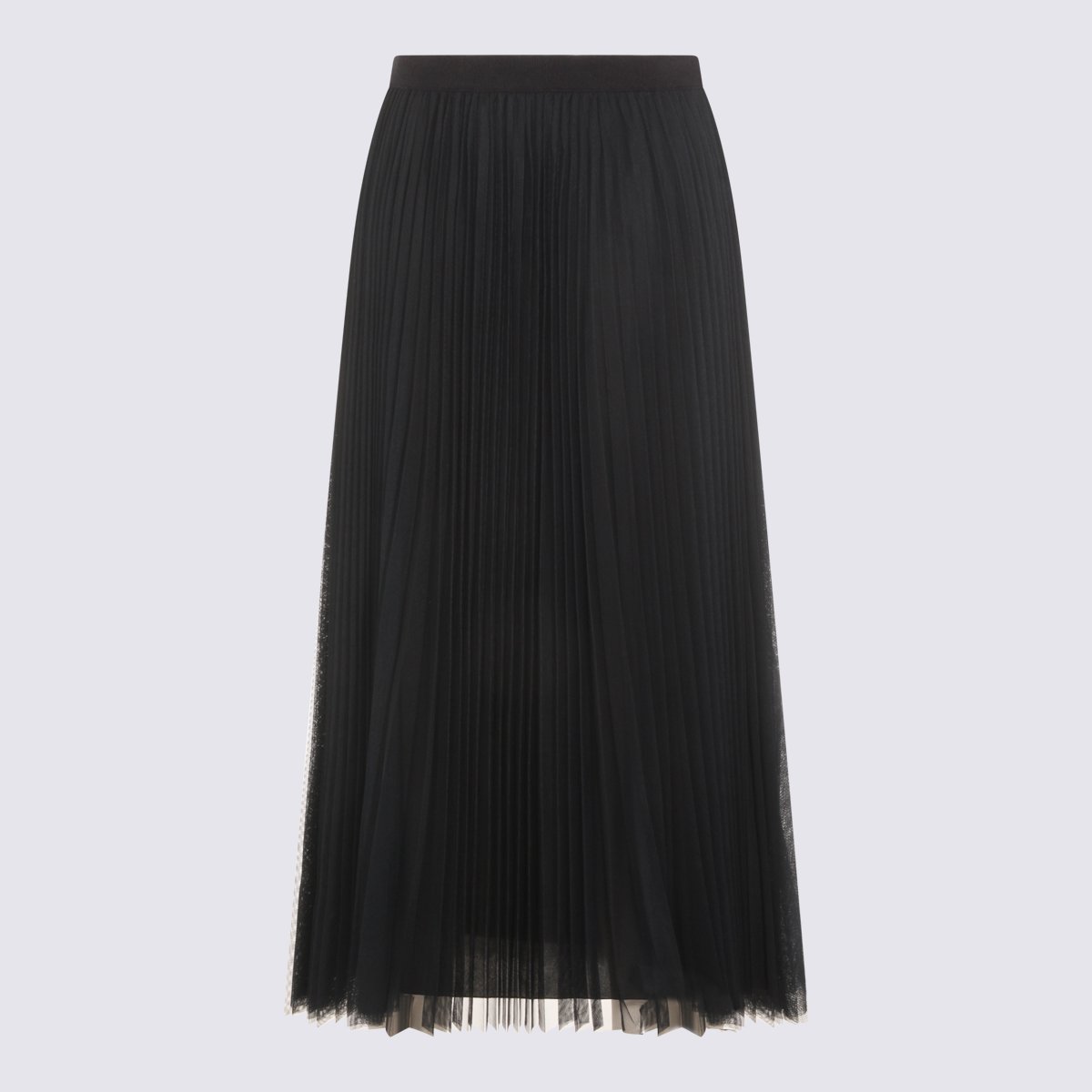 Fabiana Filippi Navy High-Waisted Maxi Skirt Zwart