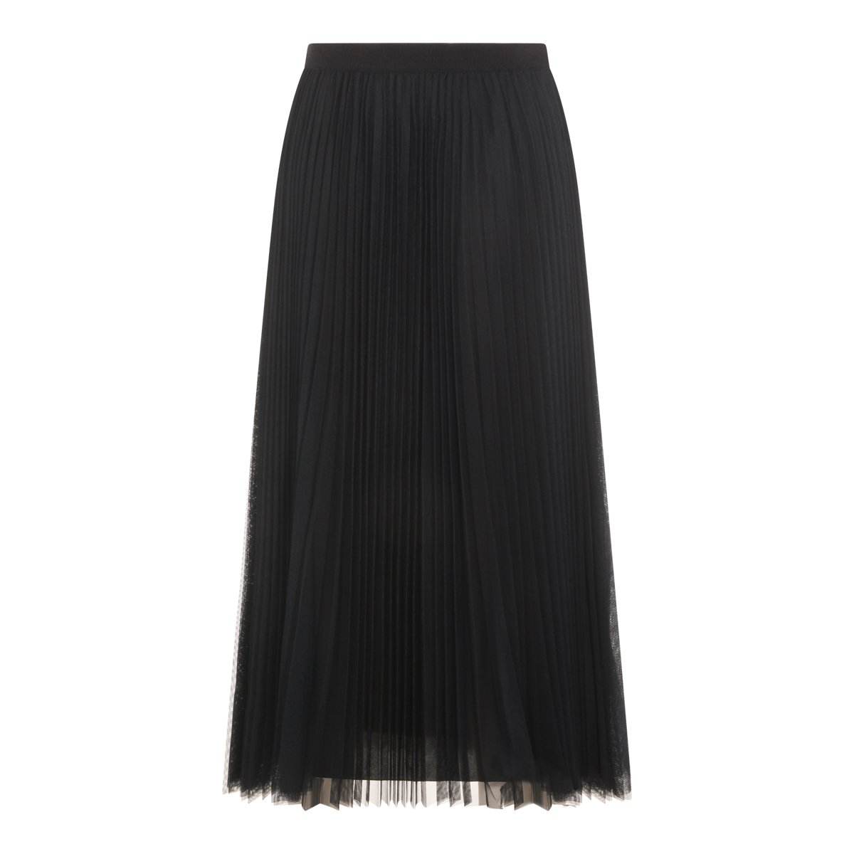 Fabiana Filippi Navy High-Waisted Maxi Skirt Zwart