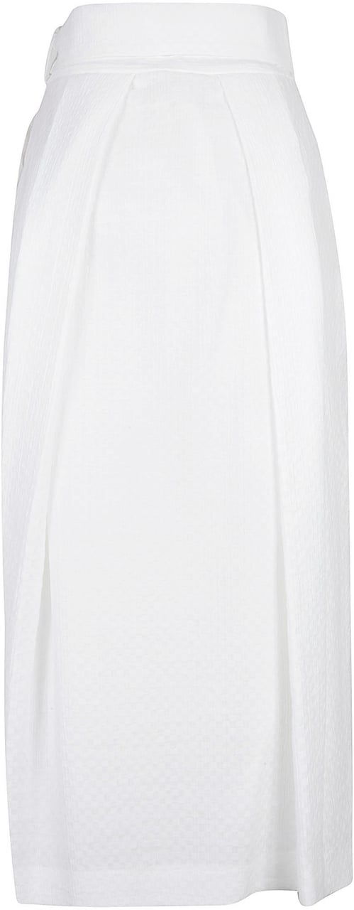 Fabiana Filippi Timeless White Fabric Skirt with Classic Silhouette Wit