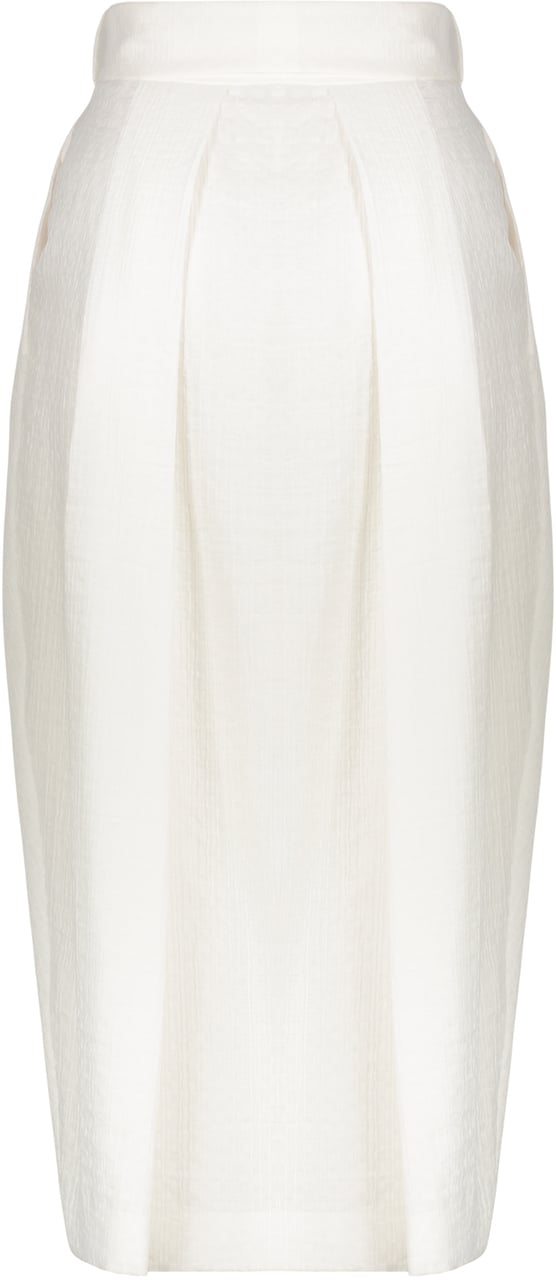 Fabiana Filippi Pleated midi skirt Wit