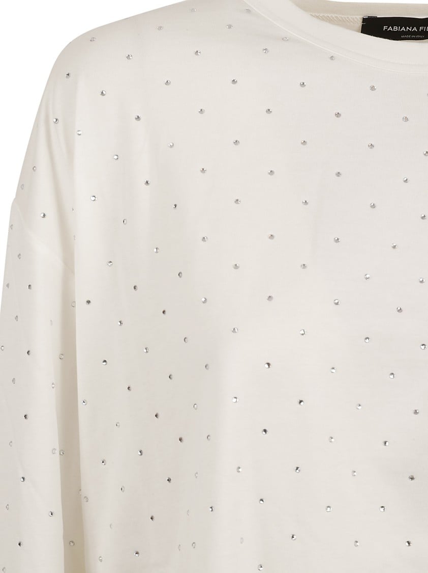 Fabiana Filippi Relaxed Fit White Sweater Wit