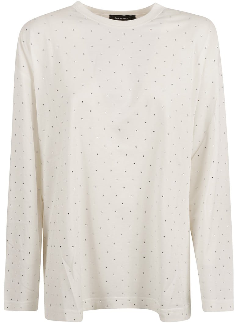 Fabiana Filippi Relaxed Fit White Sweater Wit