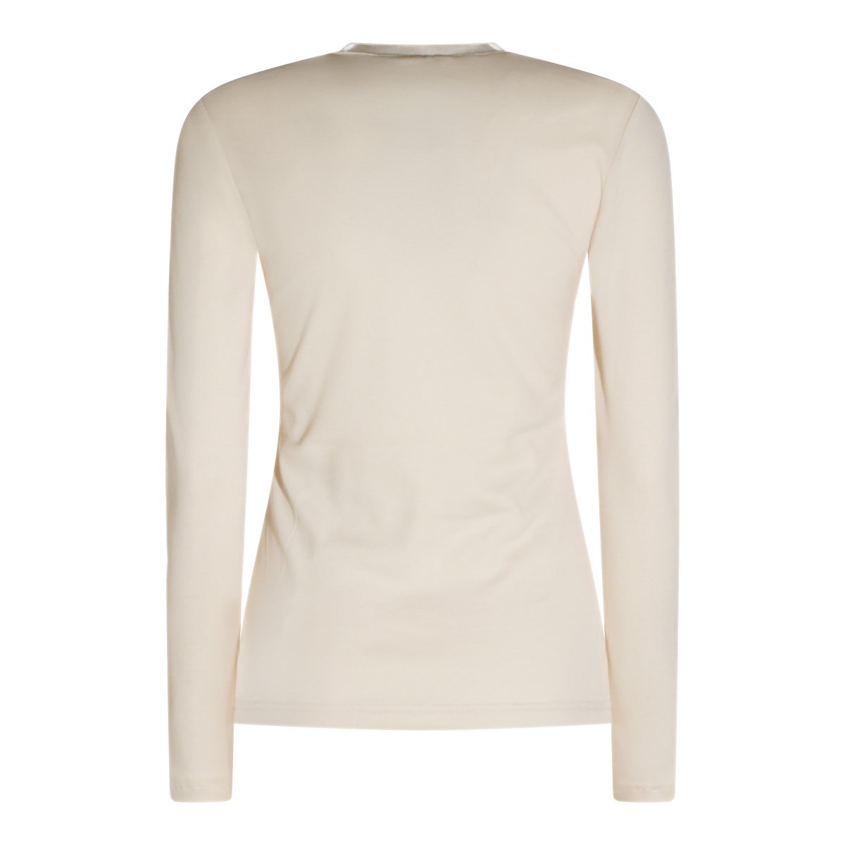 Fabiana Filippi Smooth Long Sleeve Fitted Top Neutraal