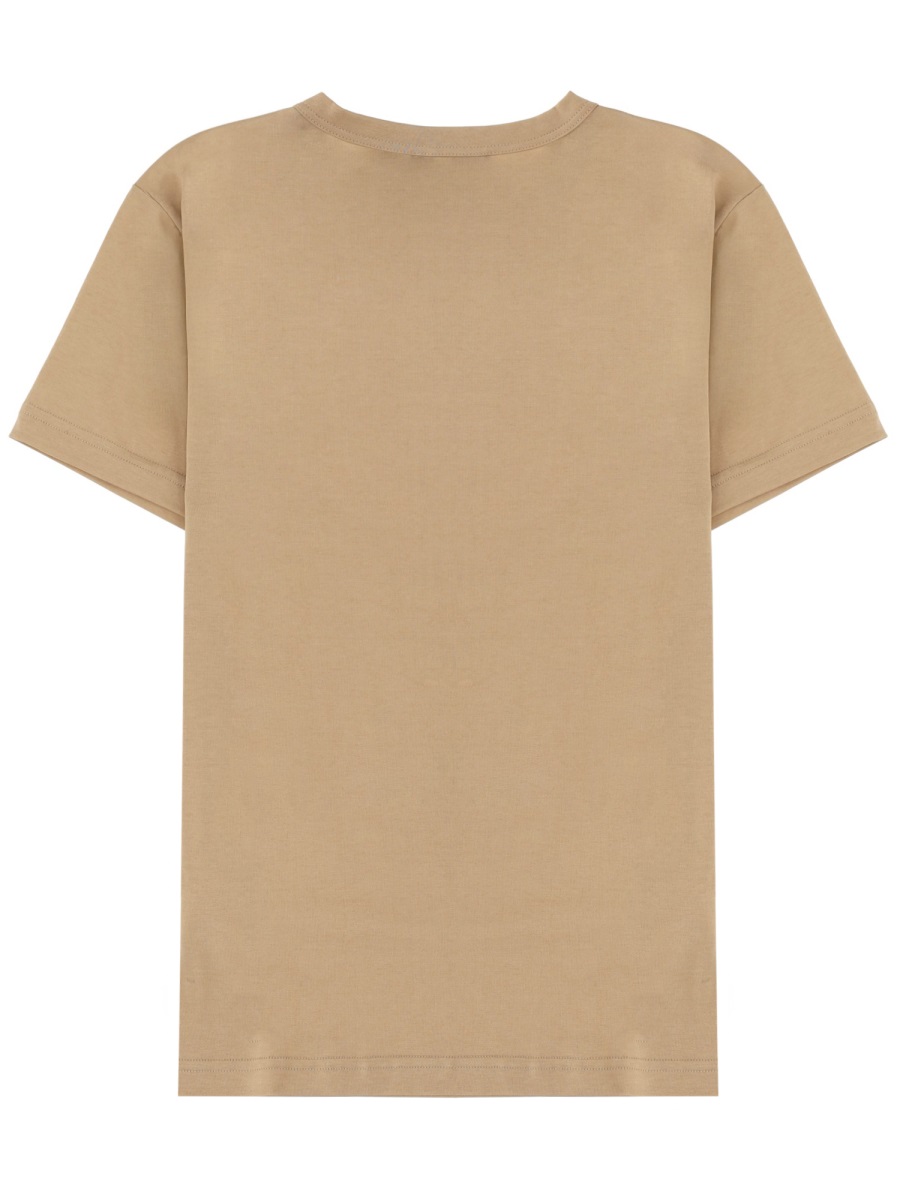Fabiana Filippi Solid Brown Cotton Relaxed T-Shirt Bruin