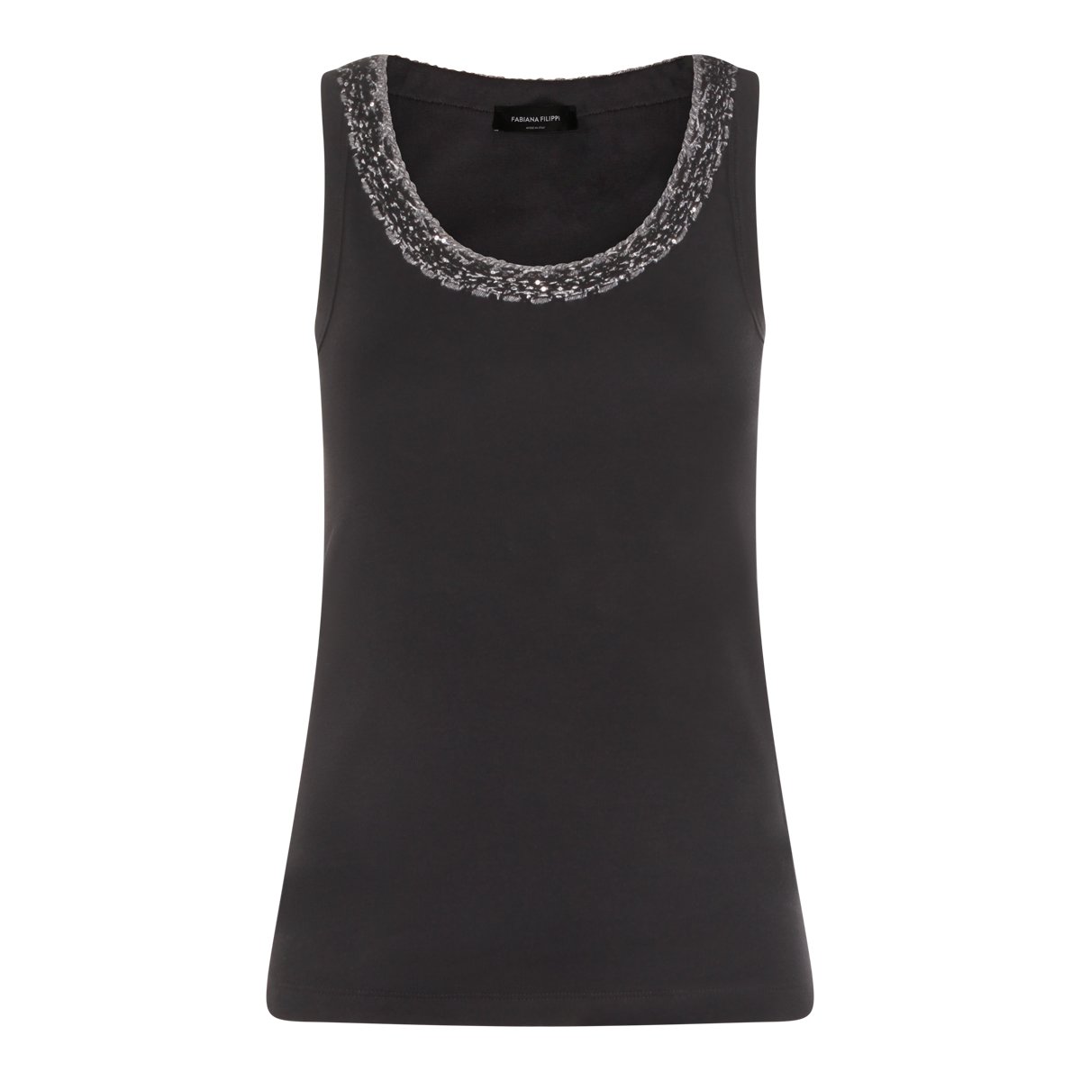 Fabiana Filippi Navy Cotton Top Zwart