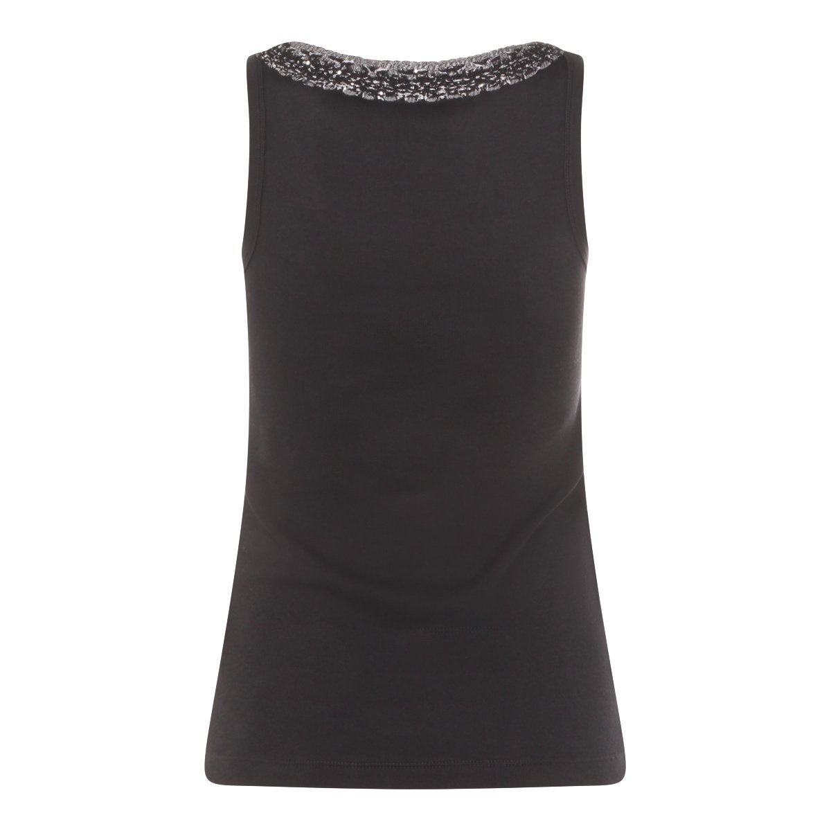 Fabiana Filippi Navy Cotton Top Zwart