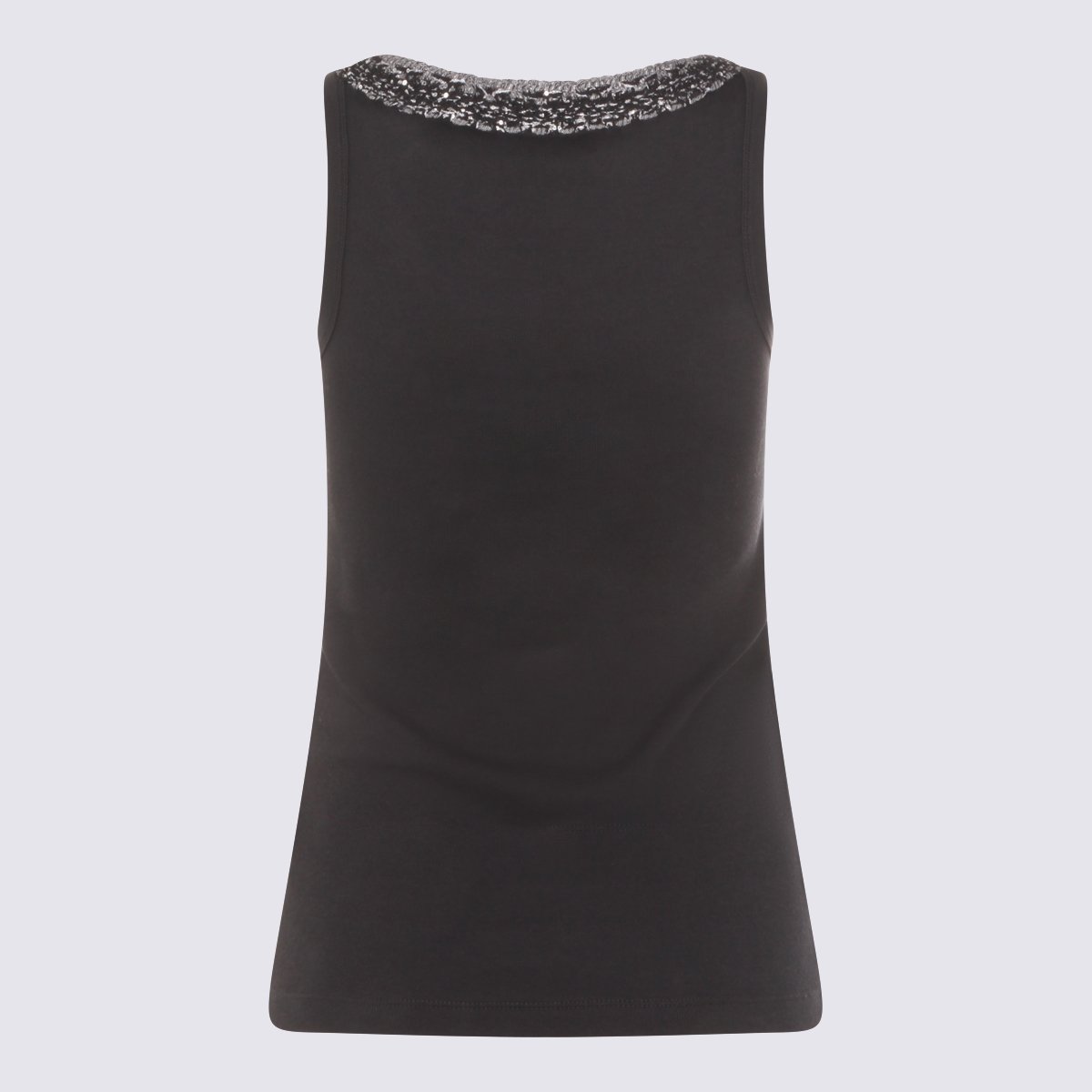 Fabiana Filippi Navy Cotton Top Zwart