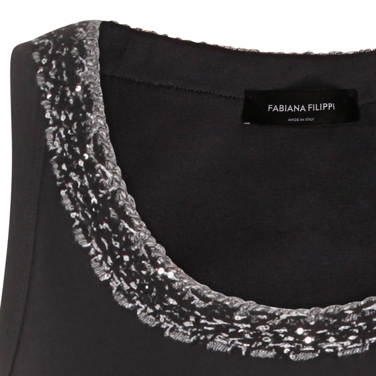 Fabiana Filippi Navy Cotton Top Zwart