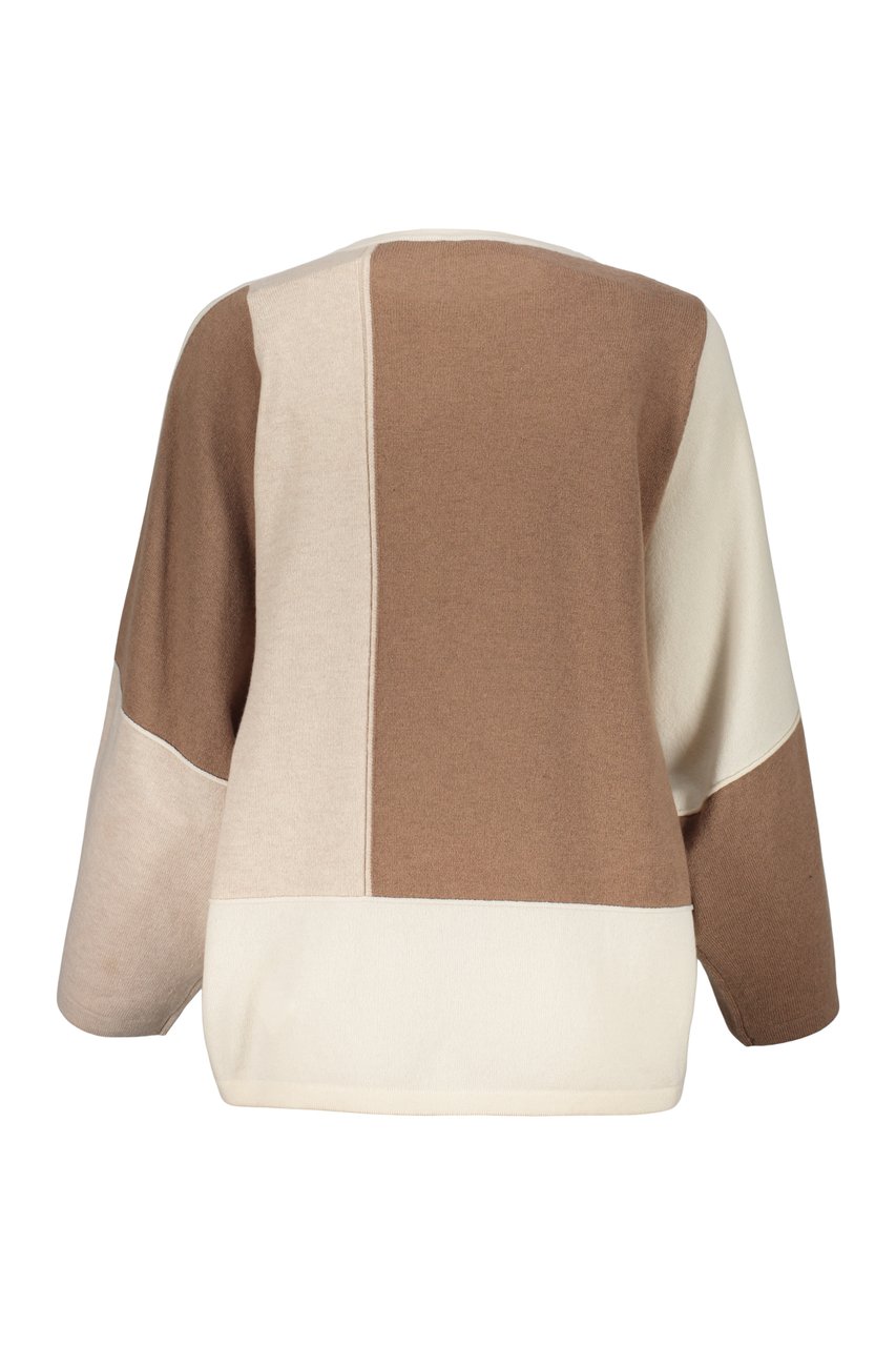 Fabiana Filippi Long sleeve crew-neck sweater Beige