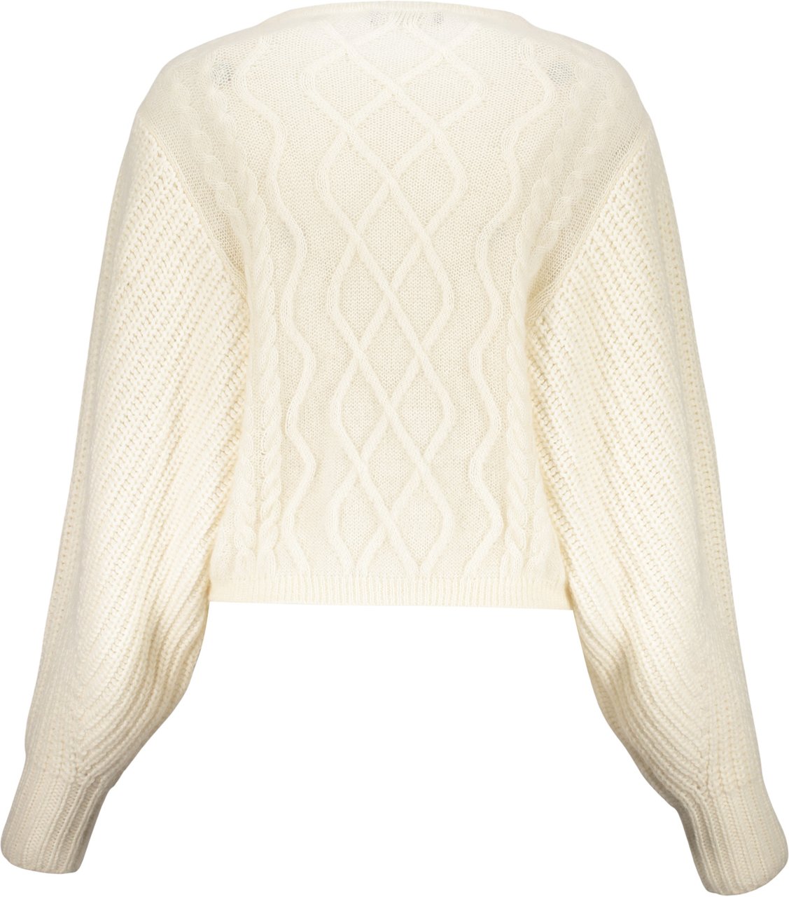 Fabiana Filippi Long sleeve crew-neck sweater Wit