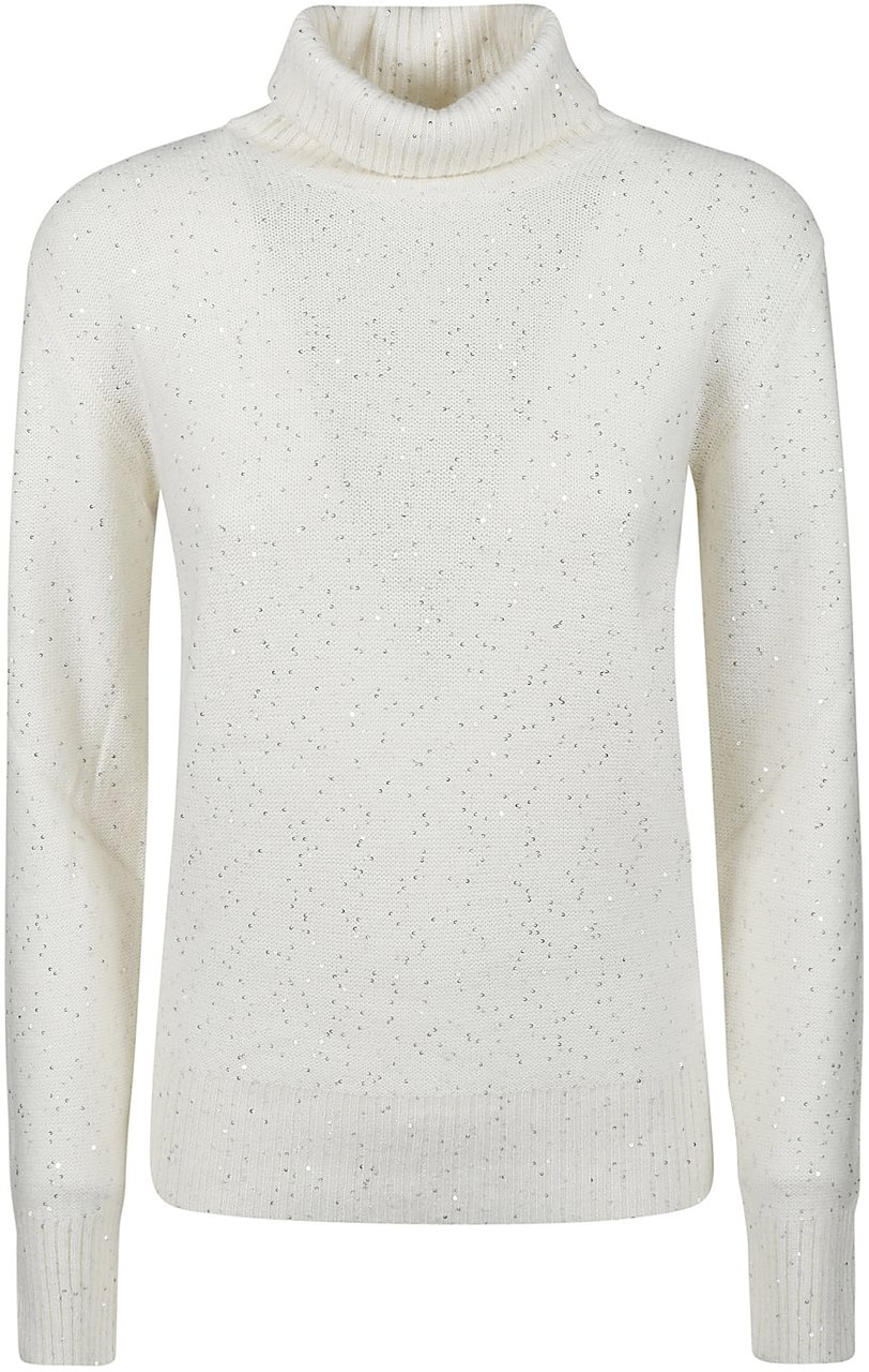 Fabiana Filippi Turtle Neck Sweater White Wit