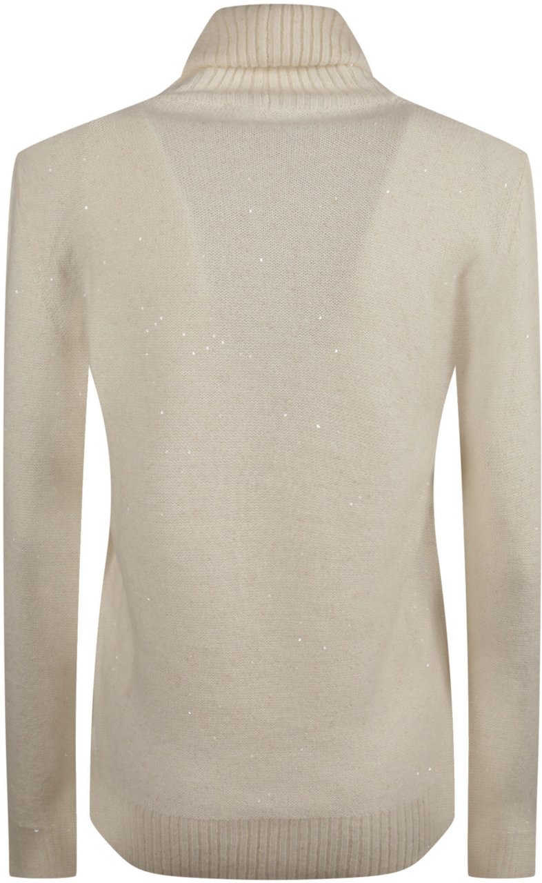 Fabiana Filippi Turtle Neck Sweater White Wit
