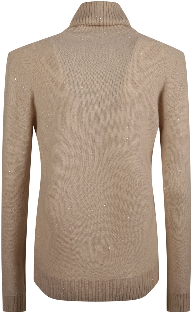 Fabiana Filippi Turtle Neck Sweater Brown Bruin
