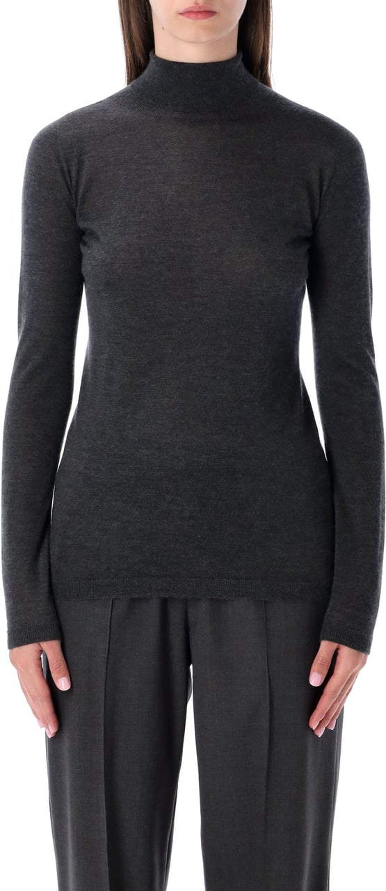Fabiana Filippi Cashmere Silk Turtle Neck Grigio Grijs