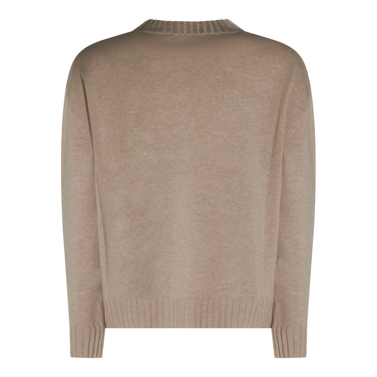 Fabiana Filippi Classic Crew Neck Sweater With Ribbed Detailing Neutraal
