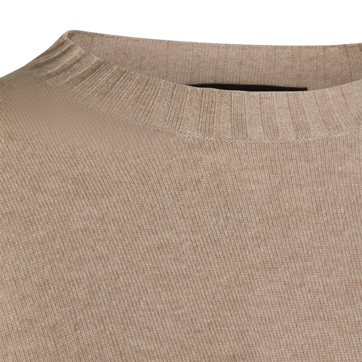 Fabiana Filippi Classic Crew Neck Sweater With Ribbed Detailing Neutraal