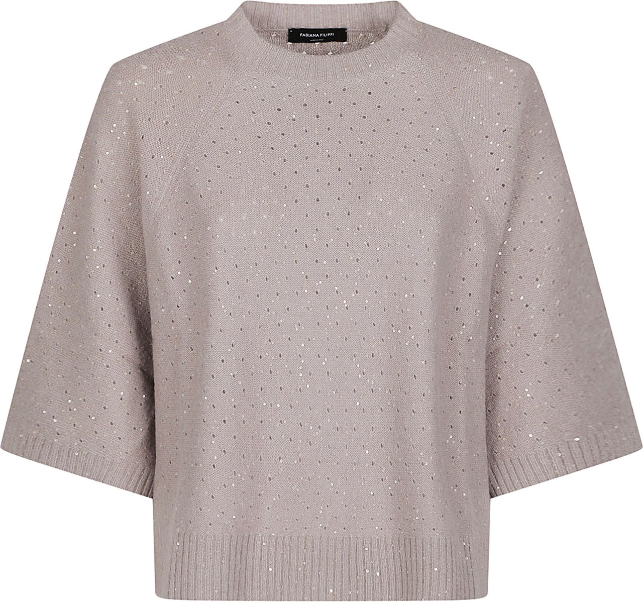Fabiana Filippi Round Neck Sweater Brown Bruin