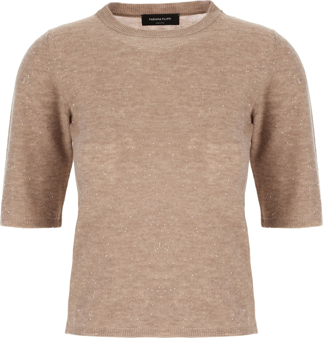 Fabiana Filippi Dove grey wool blend sweater Grijs