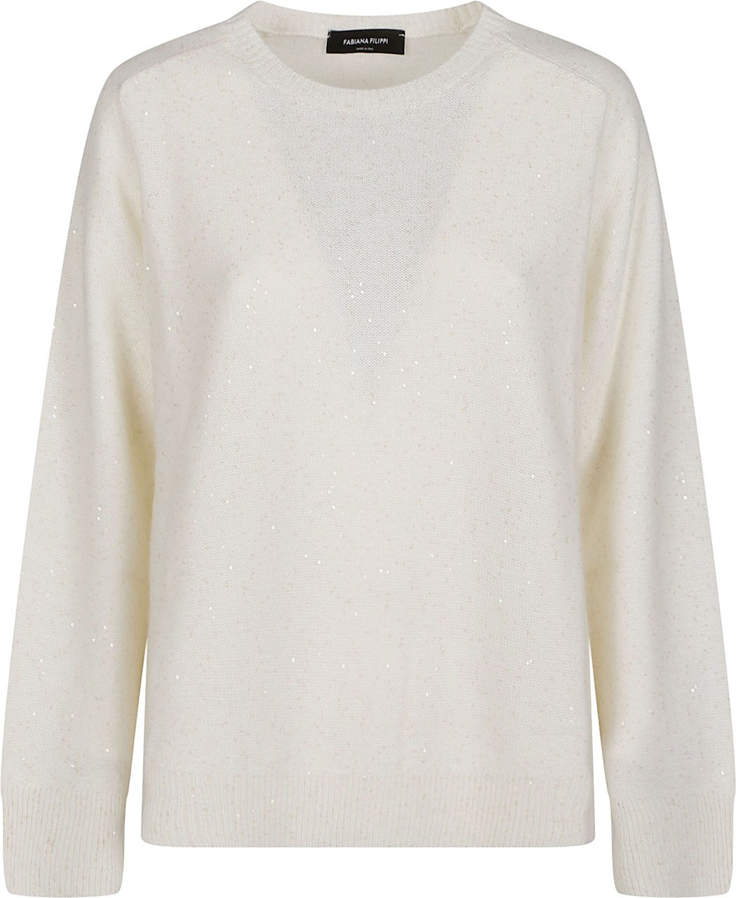 Fabiana Filippi Round Neck Sweater White Wit