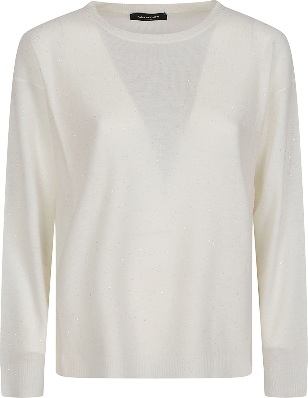 Fabiana Filippi Round Neck Sweater White Wit
