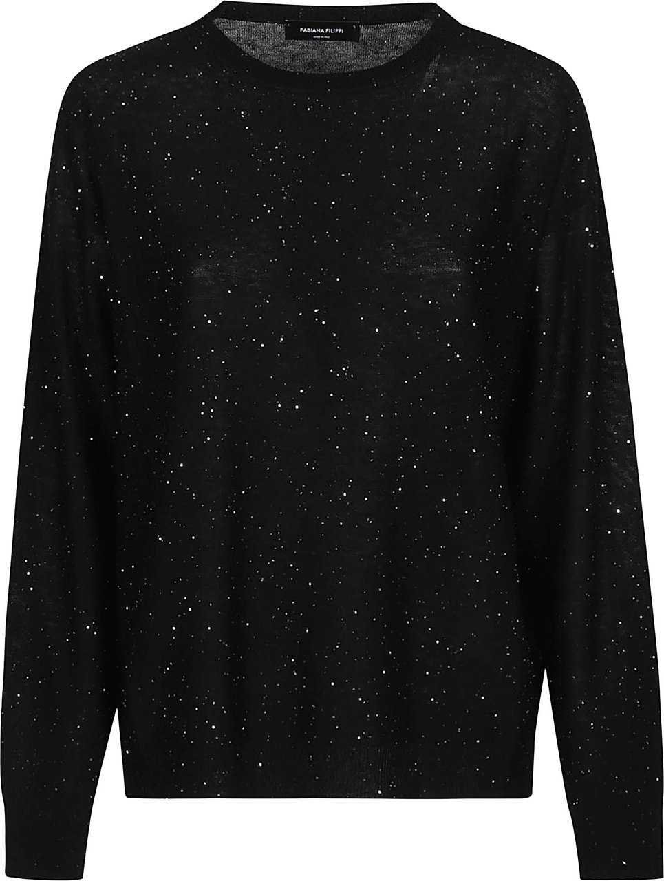 Fabiana Filippi Round Neck Sweater Black Zwart
