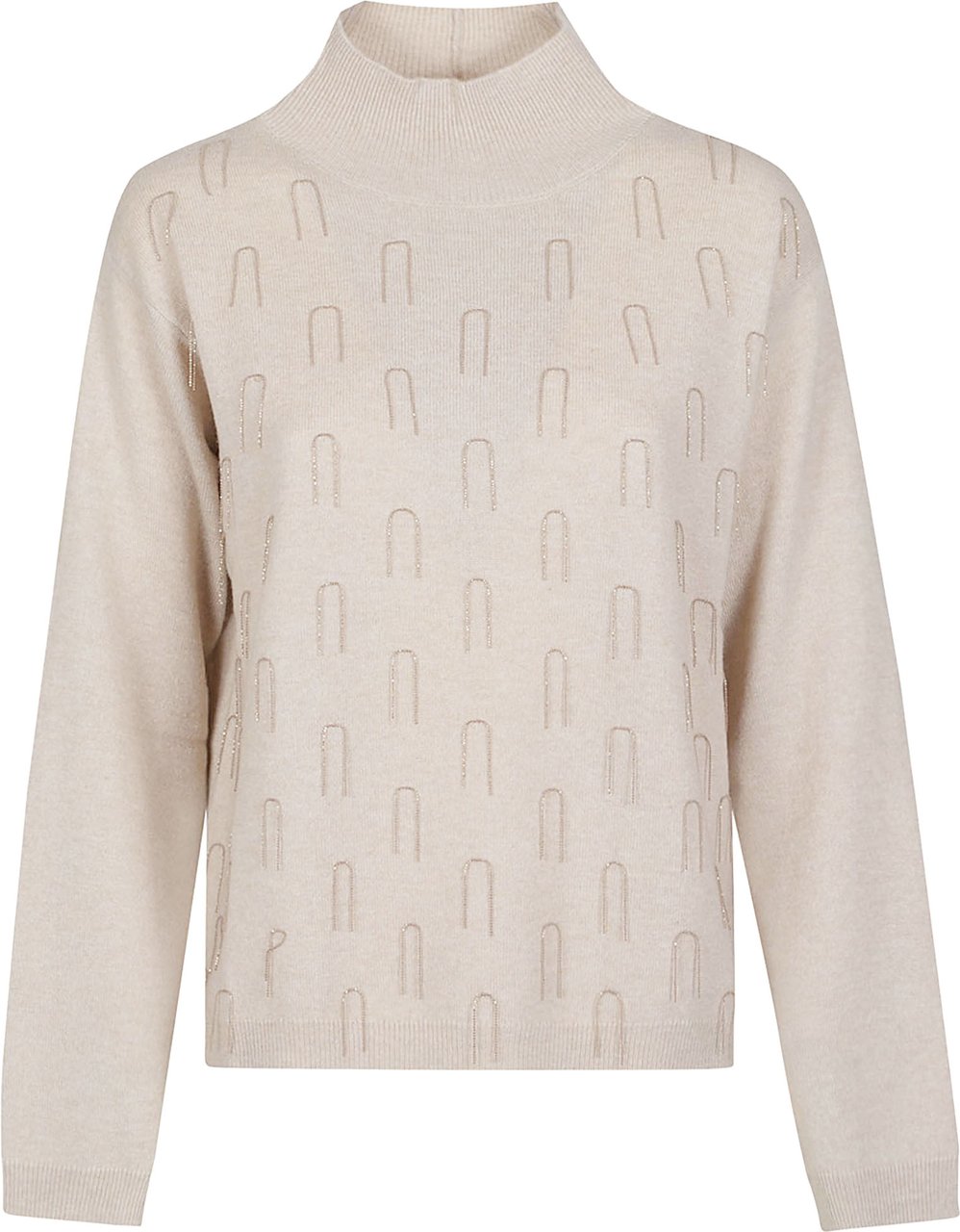 Fabiana Filippi Turtle Neck Sweater Brown Bruin