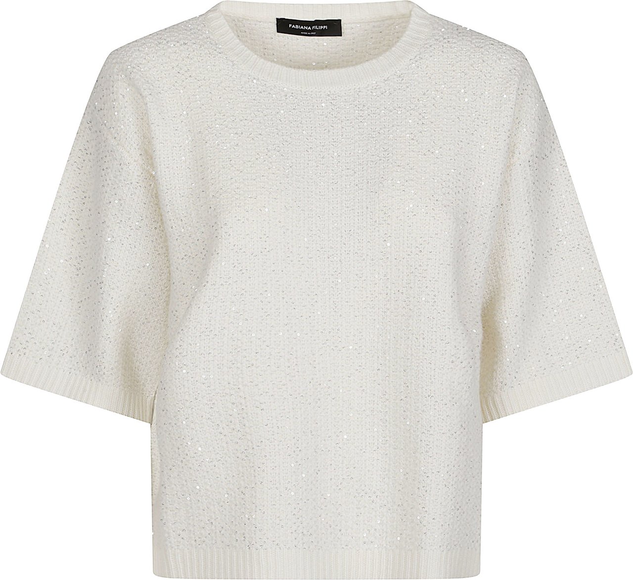 Fabiana Filippi Round Neck Sweater Nude Beige