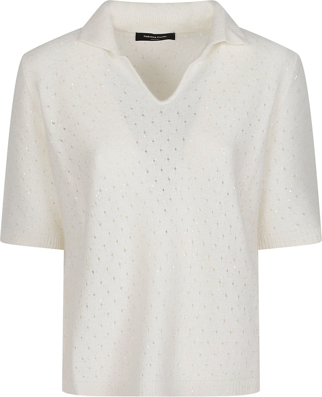 Fabiana Filippi Round Neck Sweater White Wit