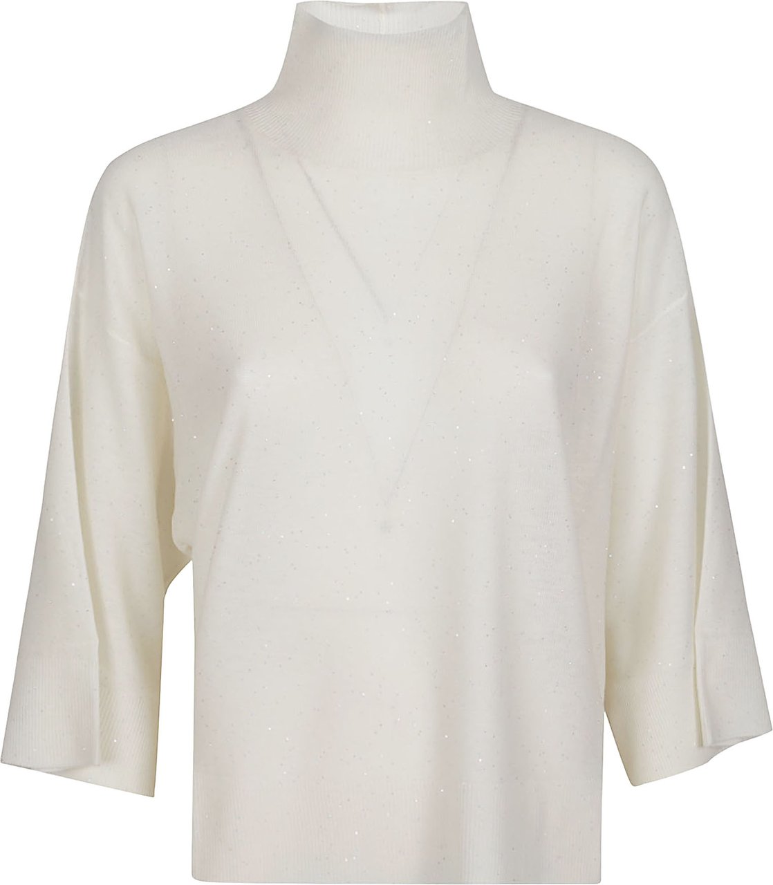 Fabiana Filippi Turtle Neck Sweater White Wit