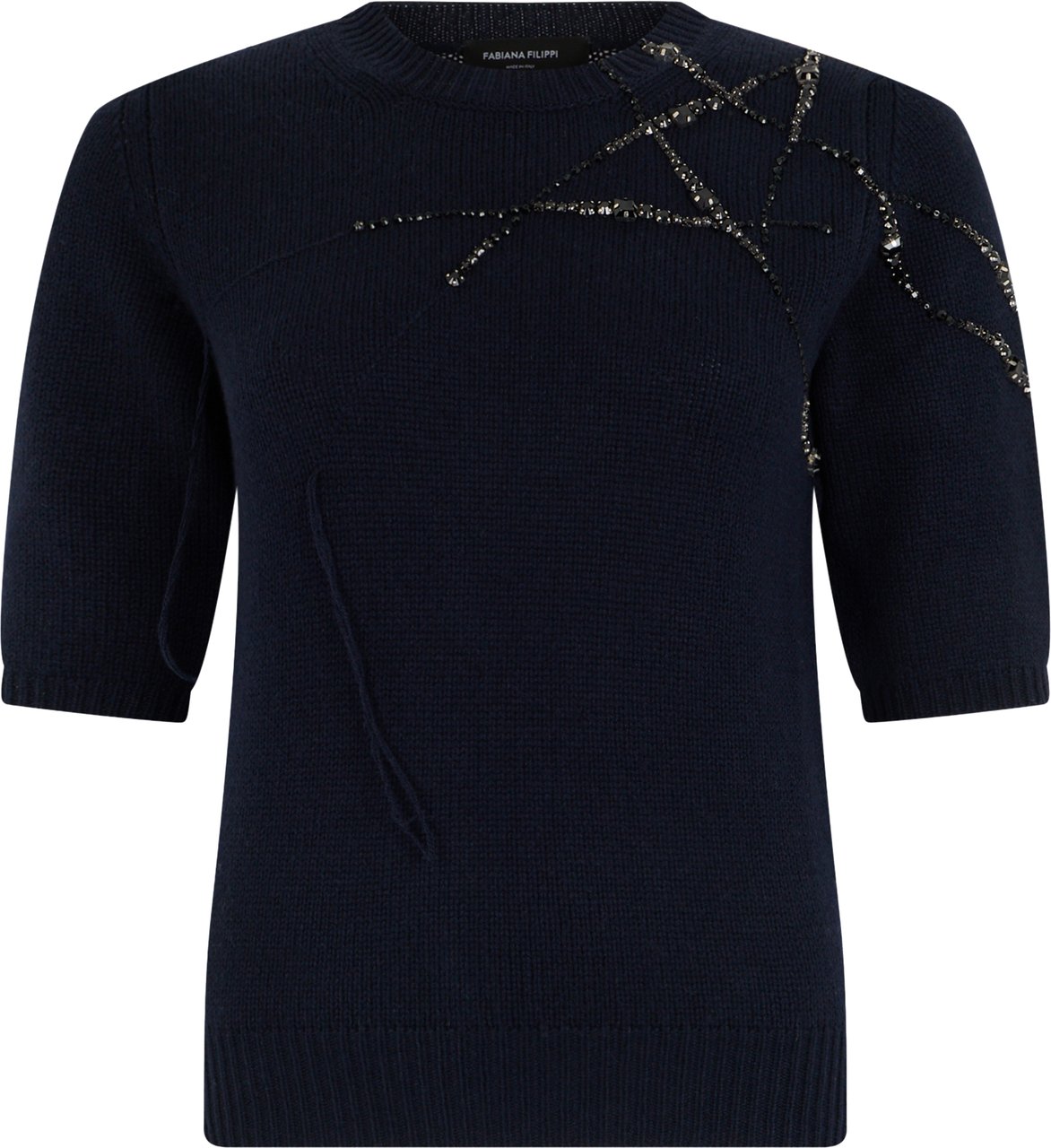 Fabiana Filippi Sweater with three-quarter sleeves Blauw