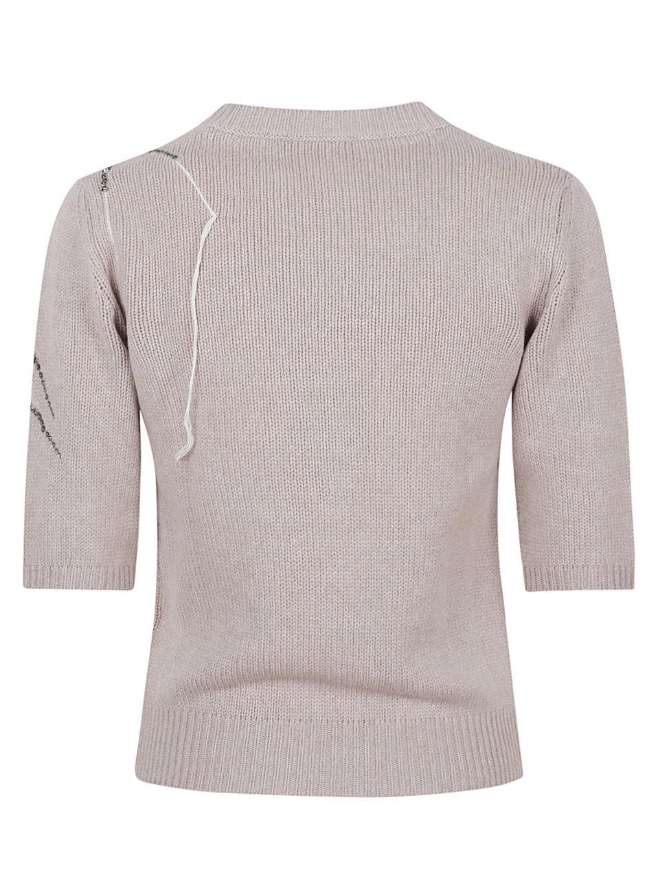 Fabiana Filippi Diamond Cashmere Knit Short-Sleeve Top Roze