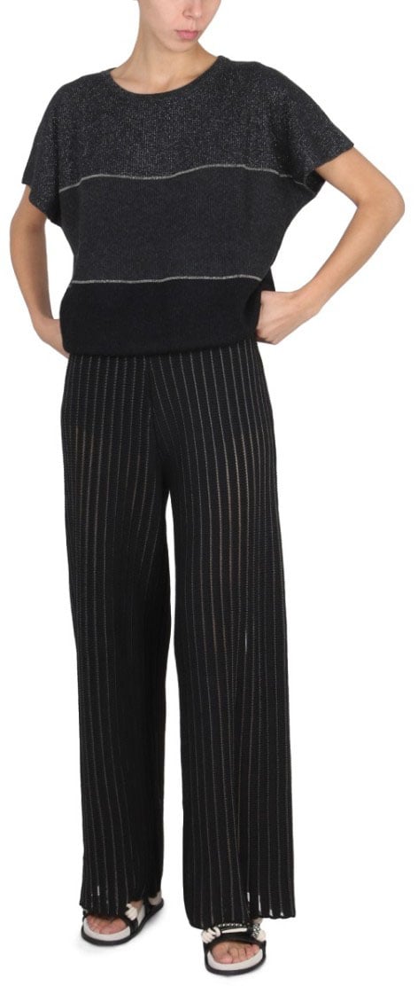 Fabiana Filippi Color Block Knit Top Zwart