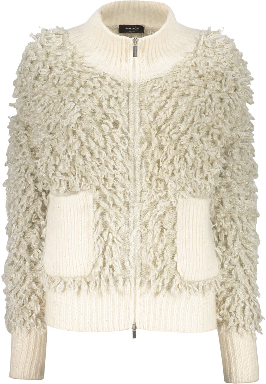 Fabiana Filippi Zipped cardigan Wit
