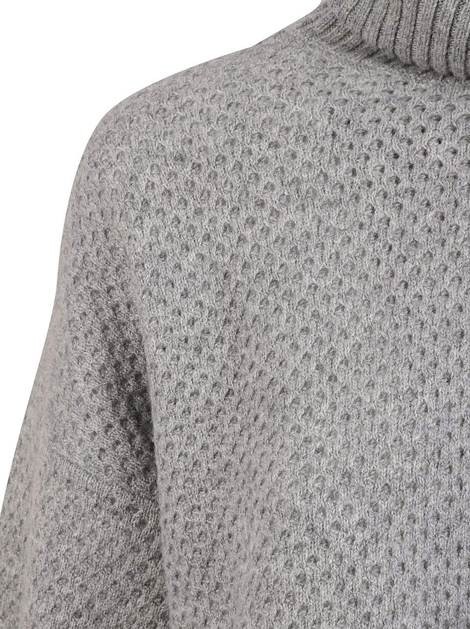 Fabiana Filippi Textured Knit Cropped Sweater Grijs