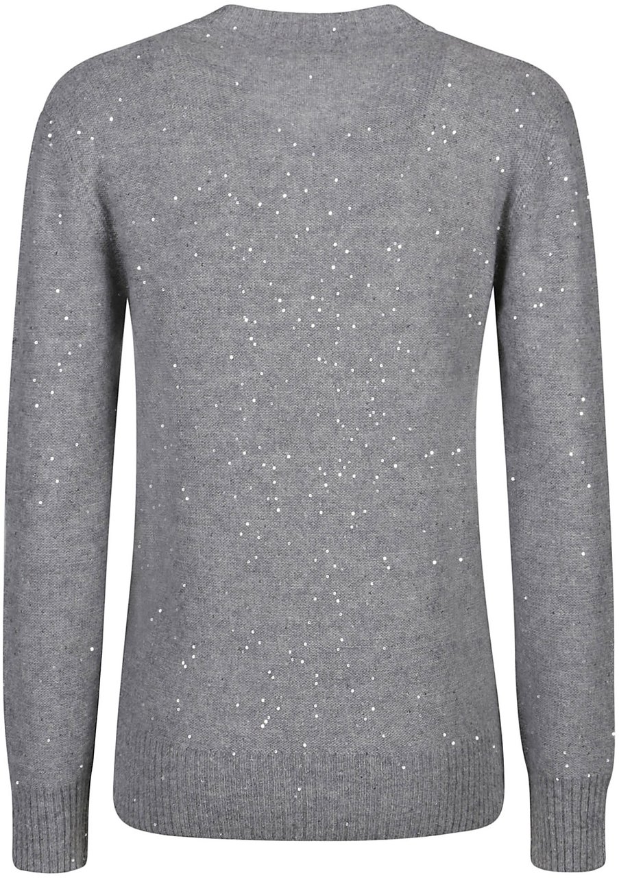 Fabiana Filippi V-neck Sweater Grey Grijs