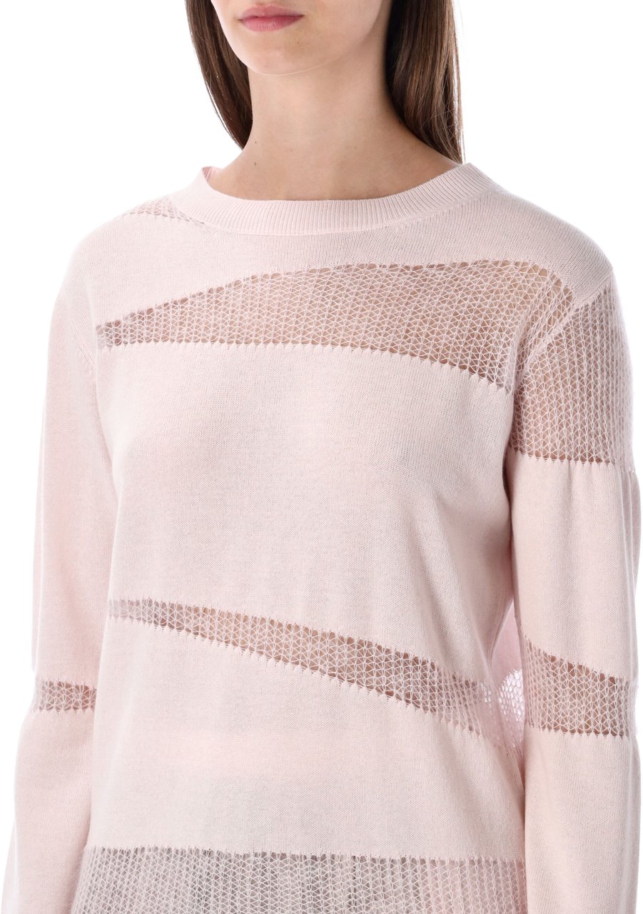 Fabiana Filippi Sweater With Mohair Insert Rosa Roze