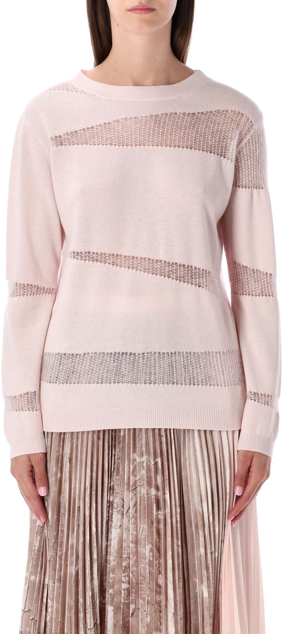 Fabiana Filippi Sweater With Mohair Insert Rosa Roze