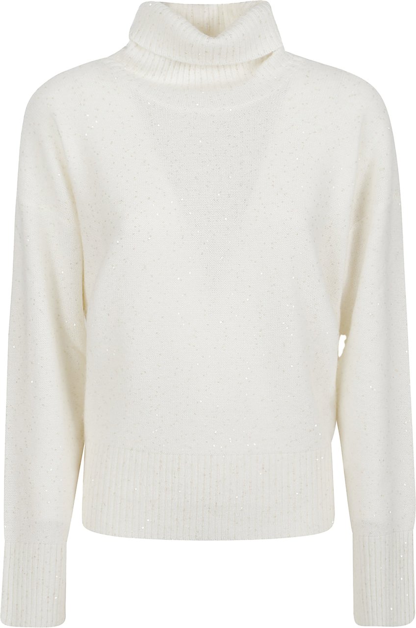 Fabiana Filippi Turtle Neck Sweater White Wit