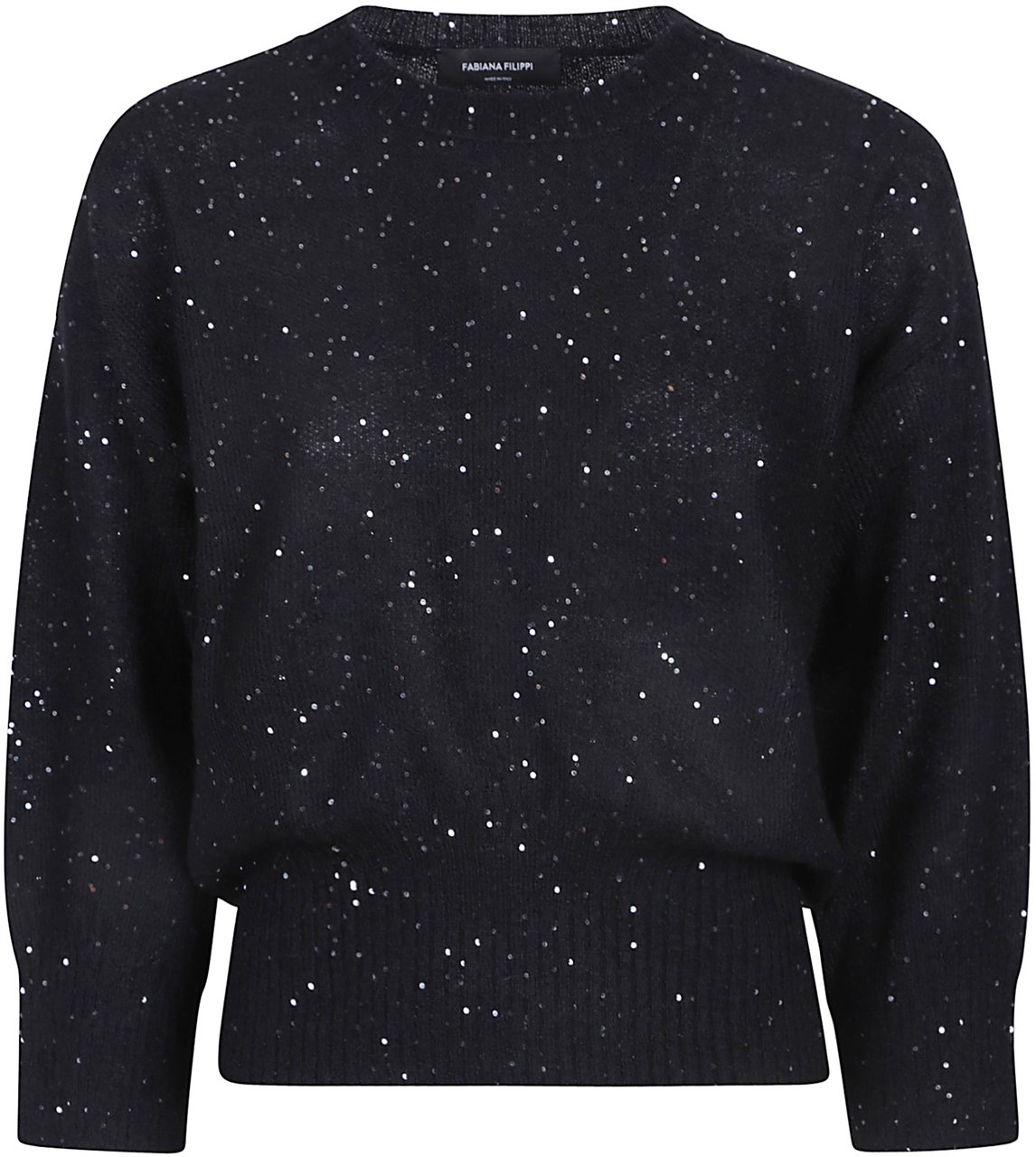 Fabiana Filippi Round Neck Sweater Black Zwart
