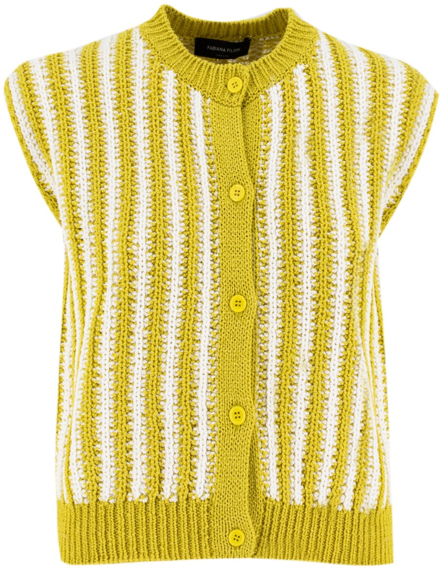 Fabiana Filippi Cotton gilet Wit